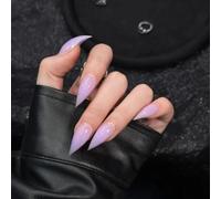 Cat Claw Press on Nails - Nude Pink Short Curved Stiletto Handmade Design Stick on Nail Cute Halloween Fake Nails Dragon Cat Claw Matte Acrylic Glue on Nail Thick (L)