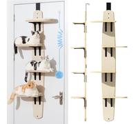 Cat Climber - 4-Level Indoor Cat Tree with Soft Mat, Space Saver Design for Easy Access Over Door