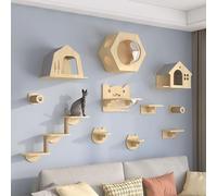 Cat Climbing Frame for Indoor, Cat Climbing Wall Set, Cat Shelves and Perches for Wall, Strong and Stable(Style5)