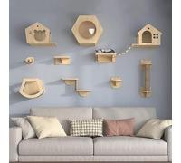Cat Climbing Frame for Indoor, Cat Climbing Wall Set, Cat Shelves and Perches for Wall, Strong and Stable(Style7)