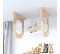 cat climbing frame， Indoor Solid Wood Wall-Mounted Cat Climbing Frame, Free Combination of Aerial Suspension Bridge, Jumping Platform(S14)