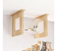 cat climbing frame， Indoor Solid Wood Wall-Mounted Cat Climbing Frame, Free Combination of Aerial Suspension Bridge, Jumping Platform(S12)