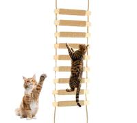 Cat Climbing Frame Interactive Climbing Toy Made of Bite Resistant Sisal | Wooden cat stairs for corner, door, bedroom, living room, home, indoor and outdoor as well as ceiling