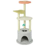 Cat Climbing Frame, Modern Cute Climbing Play Tower, Multi Level Pussy Condos with Dangling Ball, Pet Furniture Plays House for Kittens Cats(111cm)
