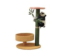 Cat Climbing Frame Sisal Grinding Claw Nest Wooden Climbing Frame Teasing Cat Jumping Platform Cute Panda Modelling Pet Supplies(Panda sisal column)