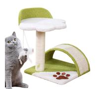 Cat Climbing Frame | Small Sisal Scratch Board - Sisal Cat Tree Tower, Cat Jumping Platforms Toy, Sisal Scratch Post with Cat Teaser Ball