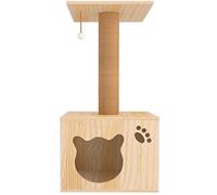 Cat climbing frame Wood Cat Climbing Frame Cat Head Door Pet House Comfortable Cat Activity Centre Four Seasons Universal Pet Bedding ture (Color : Wood) (Color : Wood) (Wood