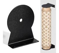 Cat Climbing Pole Wall Mount Bracket for Cages and Perches | Iron Sheet with Fixing Accessories, Quick Assembly for Rental-friendly Window Setups, Sl lack Finish