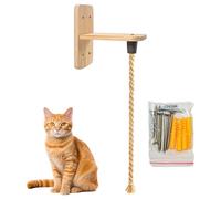 Cat Climbing Rope, Wall Mounted Cat Rope Ladder Interactive Climbing Toy With Jumping Board Pet Toy Scratching & Play Ropes For Indoor Outdoor Use