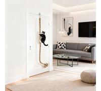 Cat Climbing Rope with U Clip, All-Mounted Clip-on Installation Cat Tree with Climbing Rope for Kitten, Durable Space Saving Cat Climbing Ropes Toy for Doors, Tables, Cabinets,Outdoor Wooden Frames