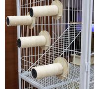 Cat Climbing Steps Scratching Tree - Cat Cage Shelf Ladder Pets Perch Furniture Inside The cage with Install Screws 5.9x2 (4 Steps)