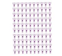 Cat Clips, Metal Paper Clamps with Hollow Tail Design, Strong Clamping Force for Documents Tickets Certificates, Cute Cartoon Office Supplies for Kids Teachers (Purple)