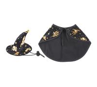 Cat Cloak, Cape Cat Halloween Pet Cpe | Funny Halloween Pet Vampire Mantel Costume | Gold Print Design for Cosplay Party