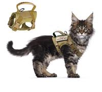 Cat Clothes Cat Harness Escape Proof Cat Clothing Accessories Harness Set with Lead Reflective Stripes & Breathable Mesh Fabric Soft Pet Harness for Cats Puppies (Black)