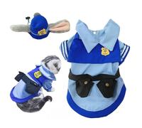 Cat Clothes | Rabbit Officer Theme Cat Clothing,Breathable Kitten Costume - for Animal Lovers Photography Birthday Costume Party Halloween Social Gathering Themed Event Christmas