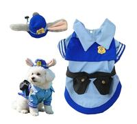 Cat Clothes - Rabbit Officer Theme Cat Costume Outfit | Dog Costume Clothes Cat Outfit for Pet Parents Birthday Halloween Party Photography Shopping