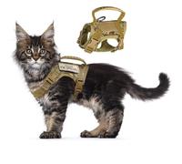 Cat Clothing, Cat Harness, Escape Proof, Cat Clothing Accessories, Harness Set with Lead, Reflective Stripes & Breathable Mesh, Soft Pet Harness for Cats, Puppies (Camouflage)