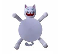 Cat Coaster, Cat Cup Holder with Funny Expression & Liftable Limb, Mat for Coffee Beer Mug Wine Glass Home Bar, Unique Gift for Lovers (White)