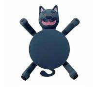 Cat Coaster, Cat Cup Holder with Funny Expression & Liftable Limb, Mat for Coffee Beer Mug Wine Glass Home Bar, Unique Gift for Lovers (Grey)