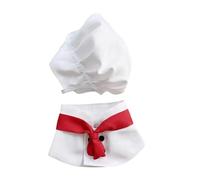Cat Coat, Cook Cat Costume Cute Stylish Size Adjustable Washable Pet Clothes with Cook Hat Kitten Cosplay Clothing Puppy Chef Shirt for Cat Dog(L)