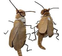 Cat Cockroach Clothing DIY Kit, 2 Sets Funny Cat Costume with Roach & Antenna, Halloween Cosplay Outfit for Cats & Small Dogs, Kitten Lovers