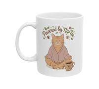 Cat Coffee Cup, Comfortable Handle, 350ml, Ceramic Coffee Tea Mug, Meditation Design Mug, Generous Space and Sturdy Ceramic Build, for Tea, Or Other Beverages Morning Routines, Evening Breaks, Travel