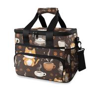 Cat Coffee Cup Cooler Bag Thermal Insulated Picnic Lunch Bag Box Large Cool Bag for Beach Picnic Camping Travel Men Women