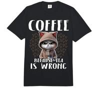Cat Coffee Drinking Tea Coffee Drinker Funny Cats Comfort Colors Adult Heavyweight T-Shirt