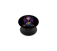 Cat Coffee Gamer Pixel Art Retro Final Showdown PopSockets Adhesive PopGrip