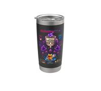 Cat Coffee Gamer Pixel Art Retro Final Showdown Stainless Steel Insulated Tumbler
