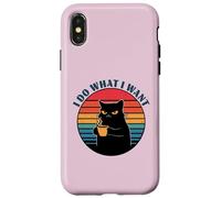 Cat Coffee Moody Kitty Morning Cafe Mom Case for iPhone X/XS