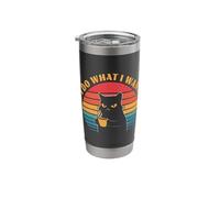 Cat Coffee Moody Kitty Morning Cafe Mom Stainless Steel Insulated Tumbler
