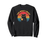 Cat Coffee Moody Kitty Morning Cafe Mom Sweatshirt
