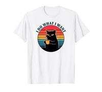 Cat Coffee Moody Kitty Morning Cafe Mom T-Shirt