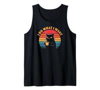 Cat Coffee Moody Kitty Morning Cafe Mom Tank Top