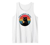 Cat Coffee Moody Kitty Morning Cafe Mom Tank Top