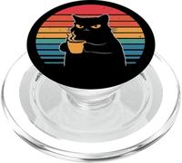 Cat Coffee Moody Morning Cafe Mom PopSockets PopGrip for MagSafe