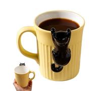 Cat Coffee Mug,350ml Ceramic Funny Aesthetic Drinkware - Ceramic Coffee Mug Drinking Cups - for Tea Milk Water Drink Home Bedroom Living Room Office Apartment Dorm Kids Women