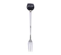 Cat Coffee Spoon,Cartoon Spoon Fork,Stainless Steel Cat Head Spoon,Cute Drink Spoons,Dessert Fruit Fork for Kitchen(Fork,Black)