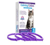 Cat Collar, 4Pcs Calming Cats Collar, Adjustable Cat Calm Collar, 4x Relaxing Comfortable Breakaway Collars, Cat Collar, Stress Relief Collar for Cats,Stress Separation Relief Collar for Cat, Kitten