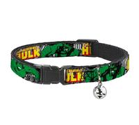 Cat Collar Breakaway The Incredible Hulk Action Poses Stacked Comics 8 to 12 Inches 0.5 Inch Wide