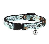 Cat Collar Breakaway with Bell Brave Merida Castle and Three Bear Brothers Pose with Script 8.5 to 12 Inches 0.5 Inch Wide