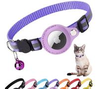 Cat Collar, Cat Accessories Compatible with Apple airtag, Cat Collars quick release for Kitten and Small Dogs, GPS airtag Not Included ! (purple)