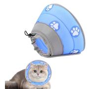 Cat Collar Cat Collar Cat Soft Adjustable Cat Collar Foldable Cat Collar Collar for Cats, Protect the Wound, After Surgery and Injuries (Blue, M)
