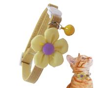 Cat Collar - Fancy Cat Collar | Elegant Cat Collar Dog Chain | Cat Collar with Flower Motifs, Cute Flower Collar with Bell for Daily Decoration Accessory Dogs Puppies Cats Adjustable
