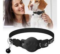 Cat Collar for GPS Tracker, Smart Dog Collar & Cat Tracker with Real Time Location, for IOS and Android, Adjustable Collars and Waterproof Design for Small, Medium Large Pet (Black)