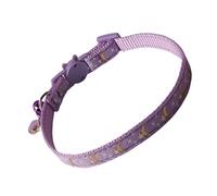 Cat Collar Moon - Removable Star Bell, Gold Foil Pattern Webbing, Adjustable Nylon Necklace, Colorful Buckle Design | Comfortable Pet Neckband For Small Medium Cat and Dog