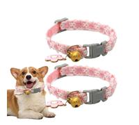 Cat Collar, Puppy Buckle Bell, 13.78 Inch Adjustable Fit Authentic Breakaway Design, Comfortable Pet Collar for Kitten Outdoor Walking and Training