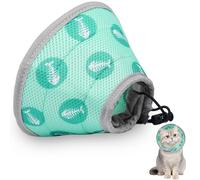 Cat Collar, Soft Cat Collar, Adjustable Cat Protective Collar for After Surgery and Injuries, Prevents Licking Wounds, Cat Collar for Cats (Green, M)