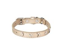 Cat Collar Suitable For Boys And Girls Cats With And Elastic Band Star And Moon Adjustable Buckle Collar Suitable For Small Cats Large Cats Size 8 12 Inches (Gold, 27.5cm)